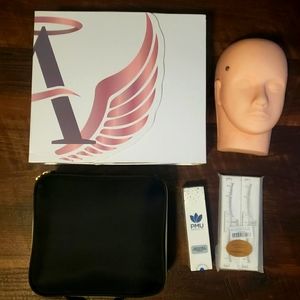 Beauty Angels Deluxe Microblading Kit w/practice head,skins/mapping paper